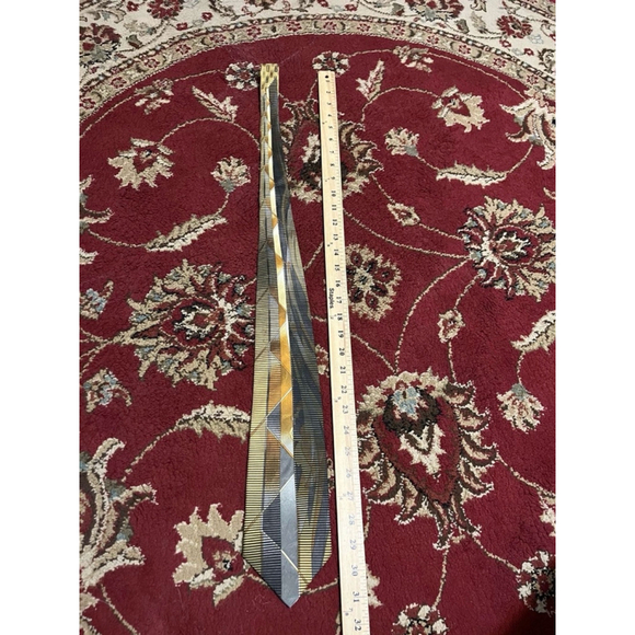 Vitaliano Pancaldi Men's Designer Neck Tie Baroque Geometric 100% Silk Italy - Picture 3 of 8